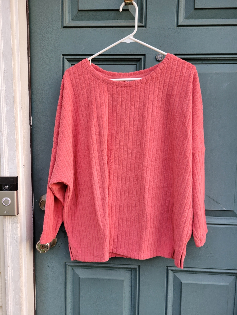 Old Navy Ribbed Crewneck Sweater in Coral Pink